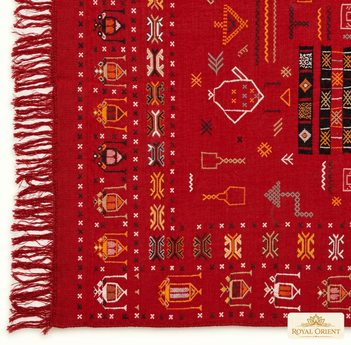 Moroccan Tribal Rug — Red Pattern