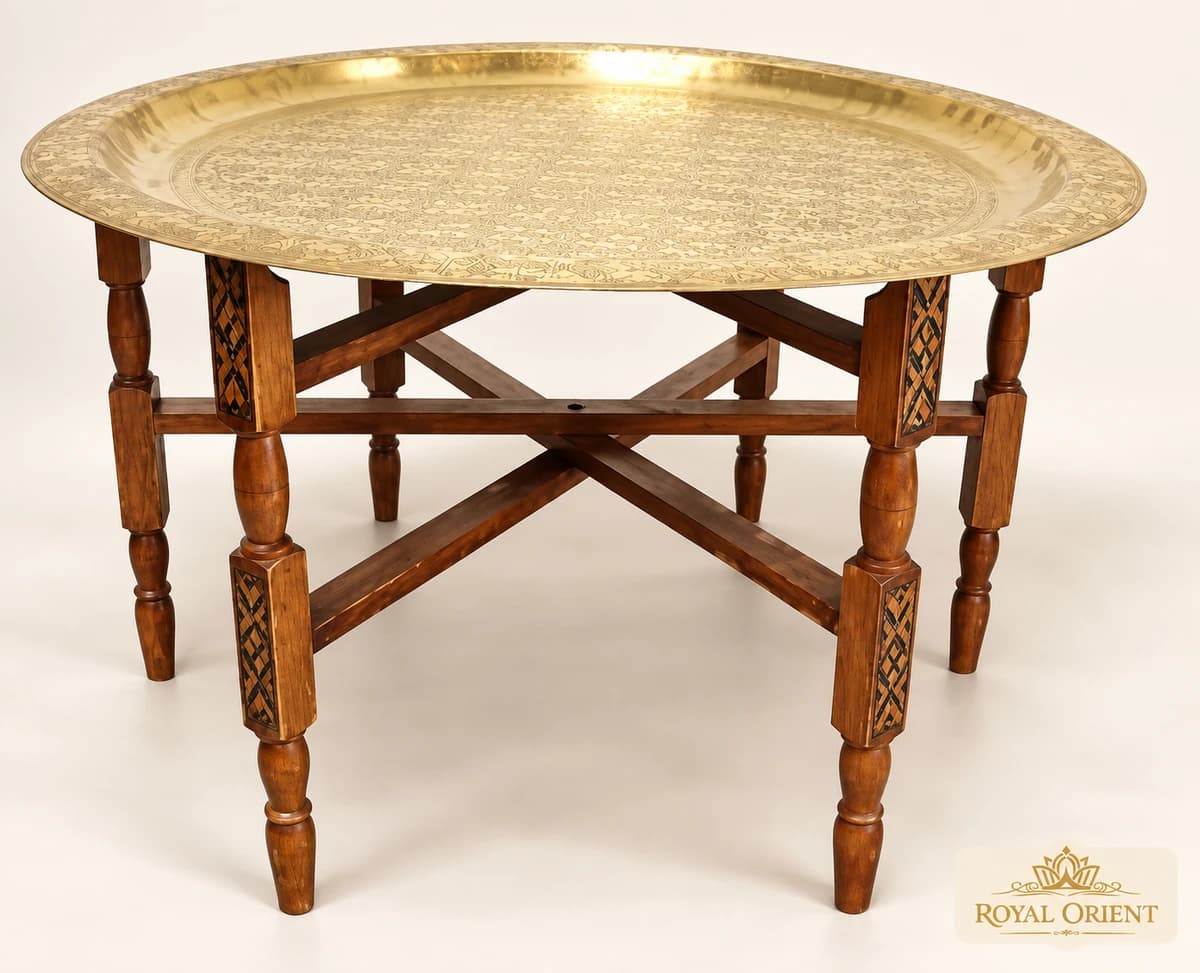 Brass Arabic Tray Table